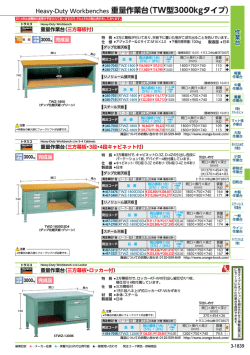 Heavy-Duty Workbenches 重量作業台（TW型3000kgタイプ）