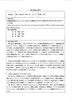 論文審査の要旨