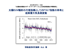F10.7 - 超高層大気長期変動の全球地上ネットワーク観測・研究