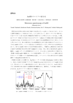 2P015 AuSD のマイクロ波分光 Microwave spectroscopy of AuSD
