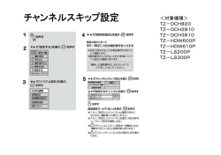 ＜対象機種＞ TZ－DCH820 TZ－DCH2810 TZ