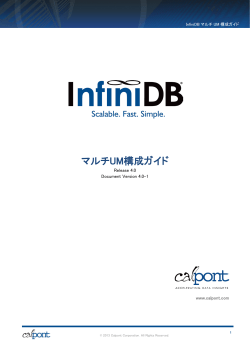 マルチUM構成ガイド - InfiniDB技術情報サイト