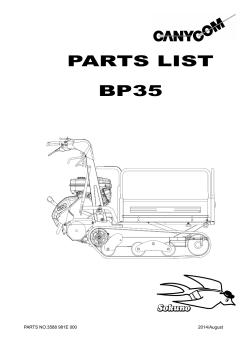 PARTS LIST BP35