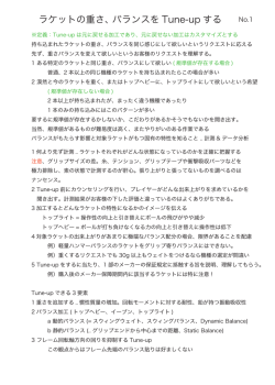 ラケットの重さ、バランスを Tune-up する