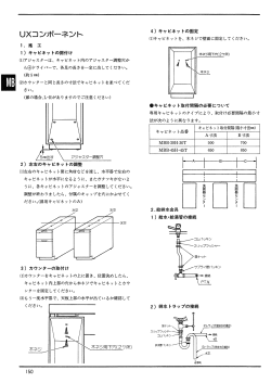 UXコノホ ネノト (ー)キャビネッ トを、 木ネジで壁面に固定して