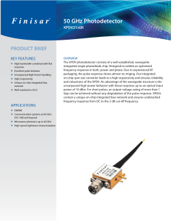 XPDV21x0R 50 GHz Photodetector Product Brief