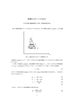 2輪移動ロボットの走行について