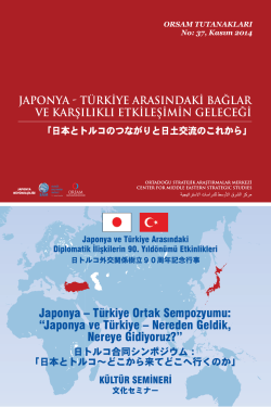 Japonya – Türkiye Ortak Sempozyumu: “Japonya ve Türkiye