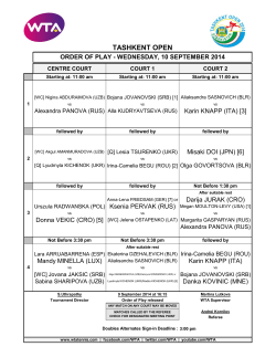 Order of Play