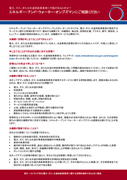 Japanese Energy and Water Ombudsman Information Sheet for