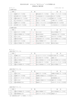 真田幸村公杯 2014“まるちゃん”の少年野球大会 対戦表及び審判割