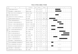 平成26年度工事施工予定表