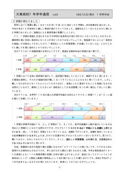 H26 1年学年通信 vol.5