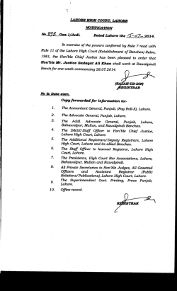 単後 韓 .力頼 L - Lahore High Court