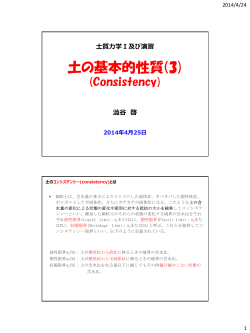 土の基本的性質(3)(Consistency)(2014.04.25)