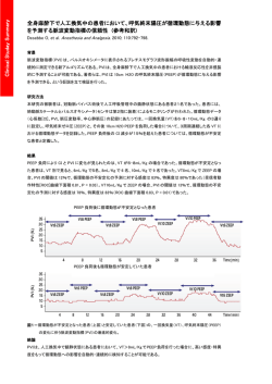 全身麻酔下で人工換気中の患者において、呼気終末陽圧が循環動態に