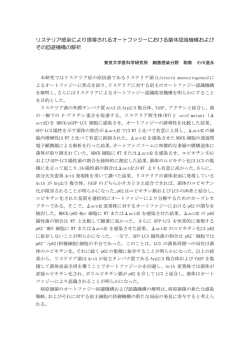 リステリア感染により誘導されるオートファジーにおける菌体認識機構