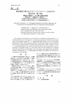 第3報）-層間水の構造と二分子膜の微視的性質