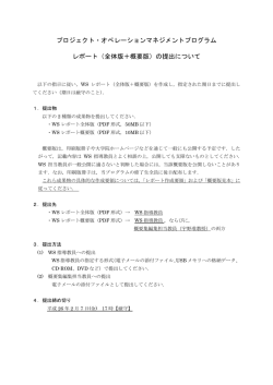 （全体版＋概要版）の提出に