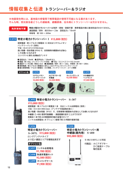 ラジオ、トランシーバー、メガホン