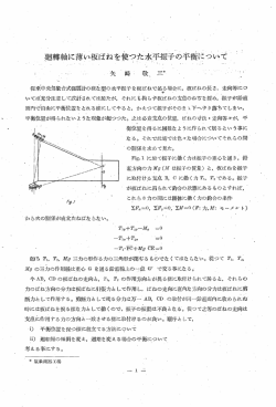 廻事事軸に薄い板ばねを使った水平振子の平衡について