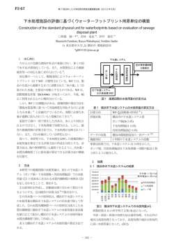 下水処理施設の評価に基づくウォーターフットプリント用