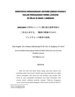 DALAM PENGAJARAN VERBA (DOUSHI)