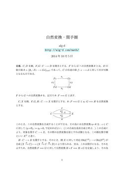自然変換・関手圏