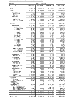 2014年度予算 - 日本ハング・パラグライディング連盟