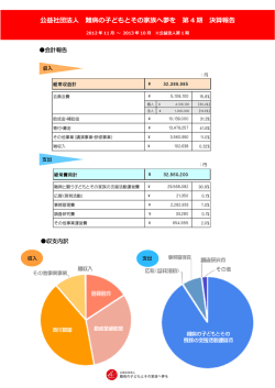 公益社団法人 難病の子どもとその家族へ夢を 第 4 期 決算報告