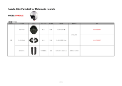 Kabuto After Parts List for Motorcycle Helmets (MODEL: SPINDLLE)