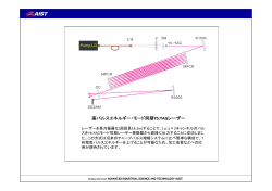 高パルスエネルギーのYb:YAG超短パルス発振器 (PDF 225kB)