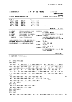 マグネシウム合金