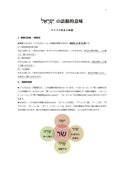 ヤコブの改名の秘密