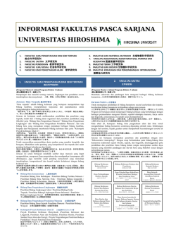 INFORMASI FAKULTAS PASCA SARJANA UNIVERSITAS