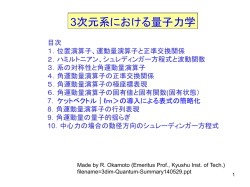 要約:3次元系の量子力学