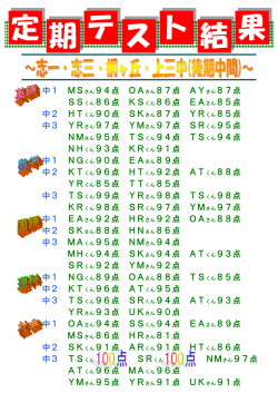 2013志1志3高3上3桐ヶ丘後期中間