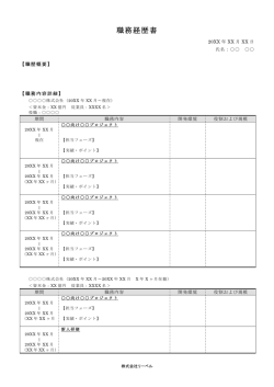 職務経歴書 - リーベル