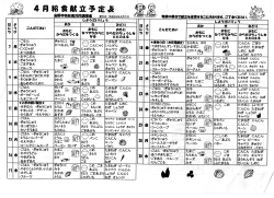 4月給食献立予定卜点