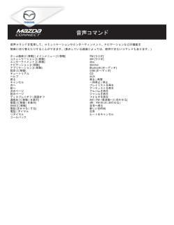 音声コマンド - Mazda Infotainment