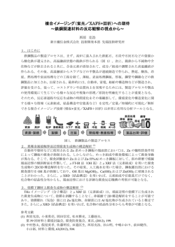 複合イメージング（蛍光／XAFS+回折）への期待 ～鉄鋼関連材料の反応