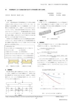 44. 木質構造材における断面欠損が及ぼす力学的影響