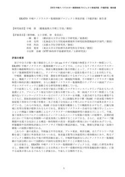（予備評価）報告書 - 科学技術振興機構
