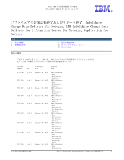 InfoSphere Change Data Delivery for Netezza、IBM InfoSphere