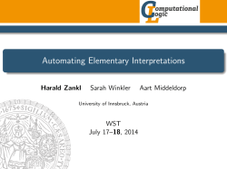 Automating Elementary Interpretations