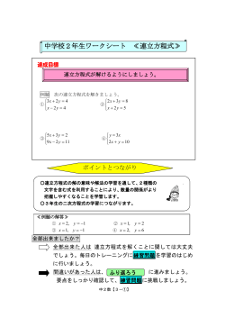連立方程式（PDF形式：254KB）