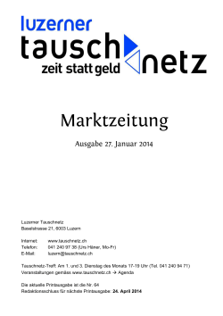 Marktzeitung - Luzerner Tauschnetz