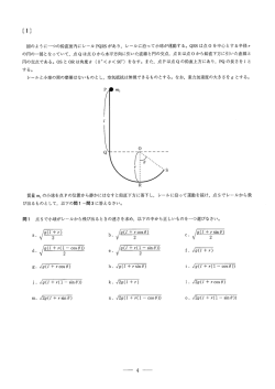 図のよう に一つの鉛直面内にレール PQRS があり, レールに沿って小球