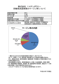 労働者派遣事業に関するマージン率について