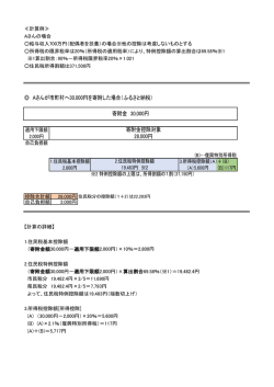 Aさんが市町村へ30,000円を寄附した場合（ふるさと納税） 寄附金